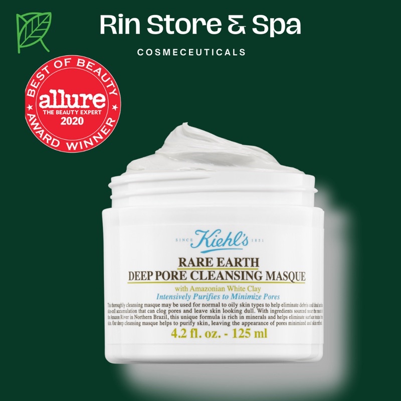 Mặt nạ đất sét hút dầu mụn se lỗ chân lông Kiehl’s clay mask Earth Deep Pore Cleansing Masque 125ml