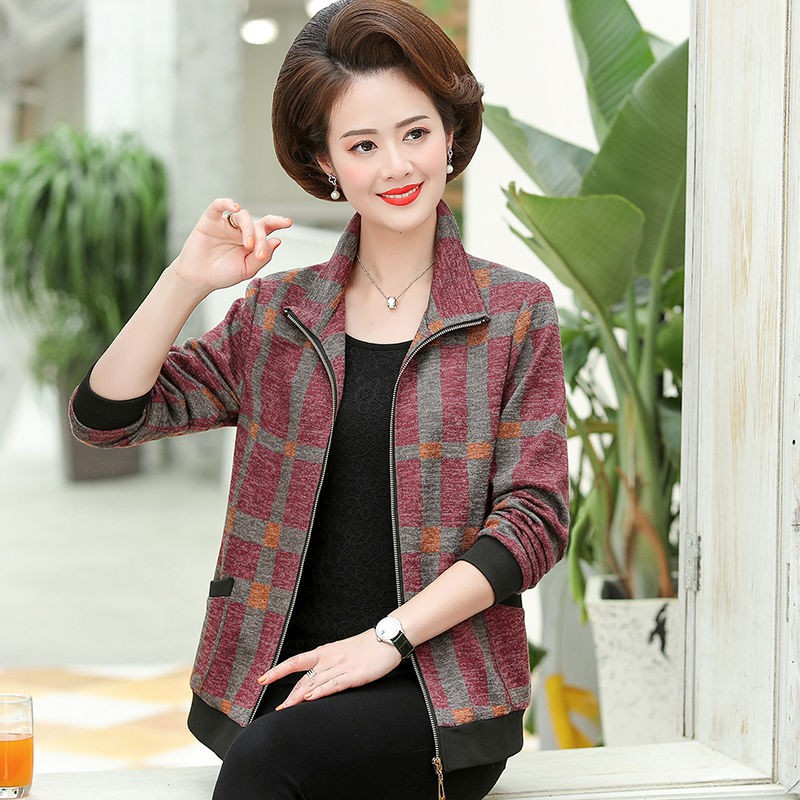 ▼Áo khoác xuân của mẹ phụ nữ ngắn dẻo dai giữa tuổi già và mùa thu Lapel