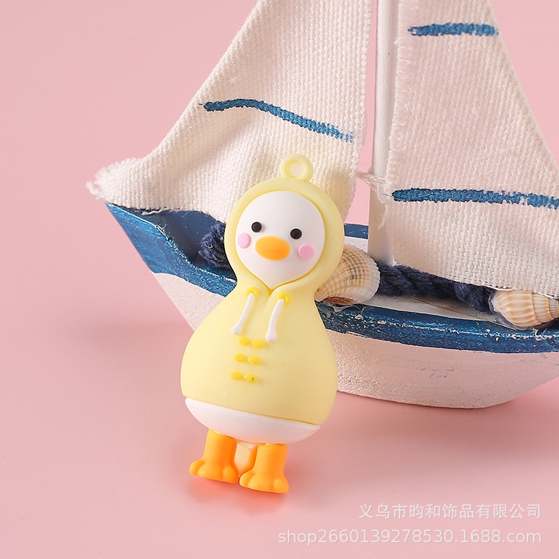 Móc Khóa Trang Trí Bể Cá Hình Chú Vịt Dễ Thương