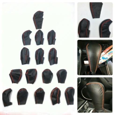 Bọc cần số +tay phanh da thật chỉ đỏ dành cho xe Honda Brio .