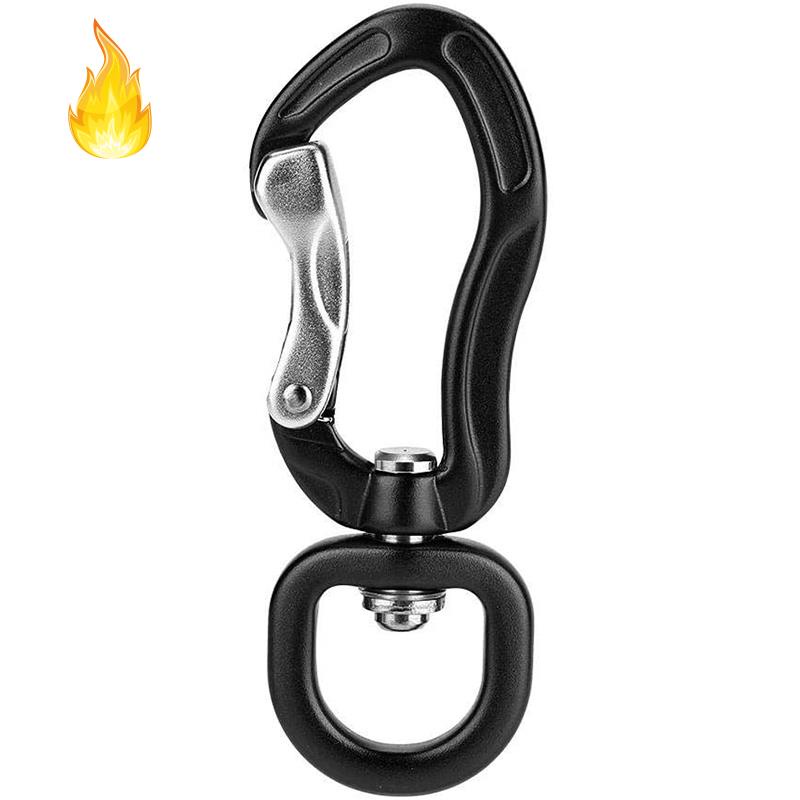 Móc khóa chữ D xoay 360 độ bằng hợp kim nhôm đa năng tiện dụng dùng cho hoạt động ngoài trời