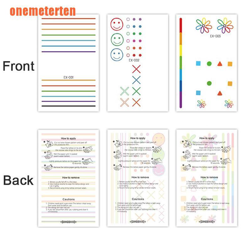 Hình Xăm Dán Tạm Thời Màu Dạ Quang Độc Đáo