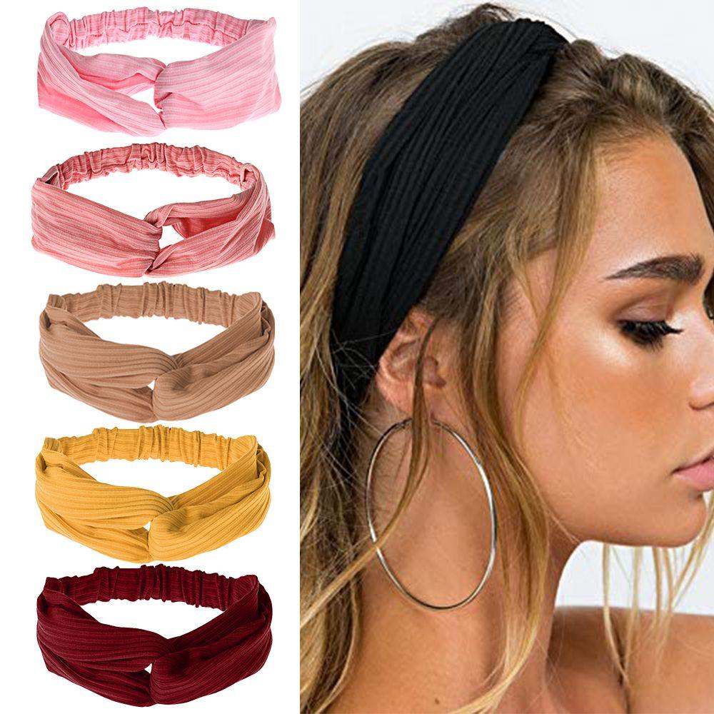 Băng Đô Đan Chéo Co Giãn Phong Cách Vintage Dành Cho Nữ Tập Yoga