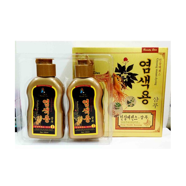 Dầu gội đen tóc nhân sâm Beauty Star Hàn Quốc (2chai x 100ml)