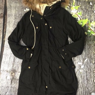 Parka lông mũ dáng dài lann anhh