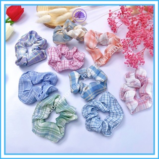 Buộc tóc cột tóc vải scrunchies nữ nhiều màu sắc i accessories