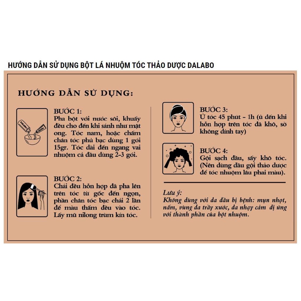 THẢO DƯỢC NHUỘM TÓC DALABO