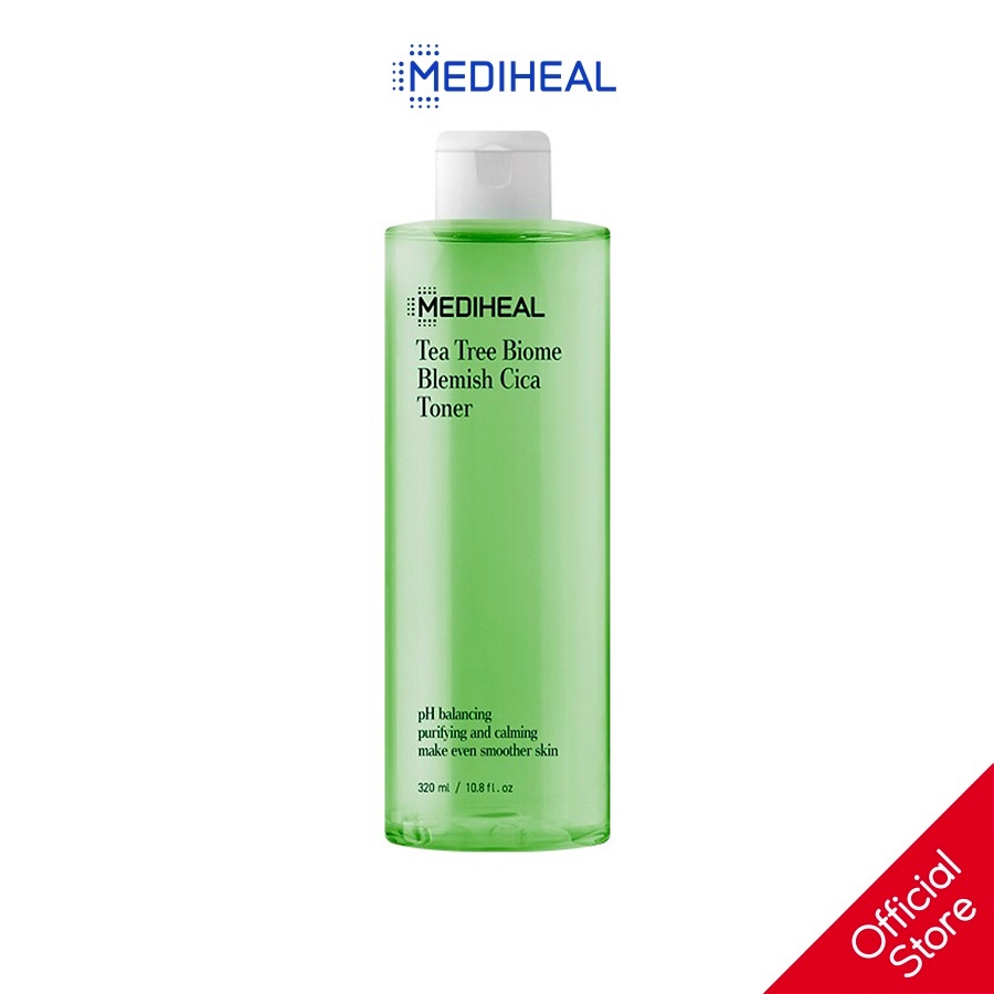 Nước Hoa Hồng Chiết Xuất Tràm Trà Và Rau Má Mediheal Tea Tree Biome Blemish Cica Toner 320ml