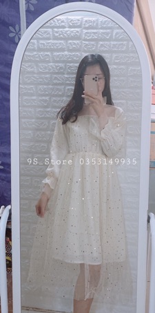 [CÓ SẴN][FREESHIP50K] VÁY CÔNG CHÚA UZZLANG ĐÍNH SAO LẤP LÁNH ( ảnh thật shop chụp ở cuối )