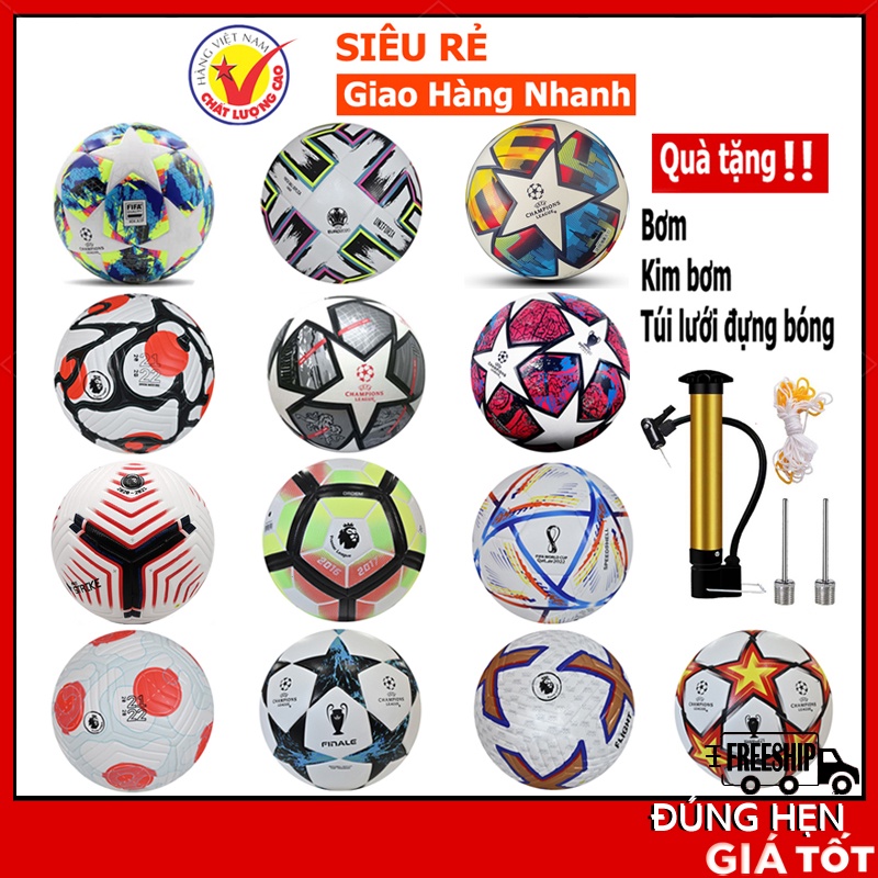 SIÊU RẺ Quả bóng đá tiêu chuẩn Loại 3 lớp Banh da số 5 BÓNG ĐÁ SỐ 5 DA CAO CẤP SIÊU PHẨM MỚI