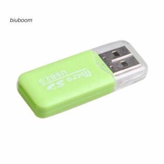 【biuboom.TF】Mini USB 2.0 TF Micro Security Digital Memory Card Reader Adapter for Laptop
