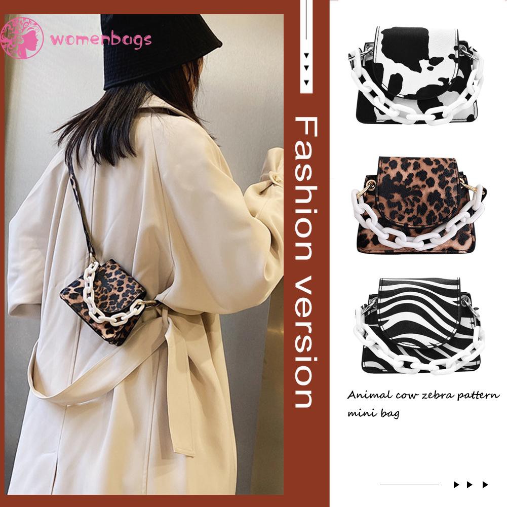 Túi Đeo Vai Da PU Hoạ Tiết Da Động Vật Thiết Kế Hợp Thời Trang Dành Cho Nữ