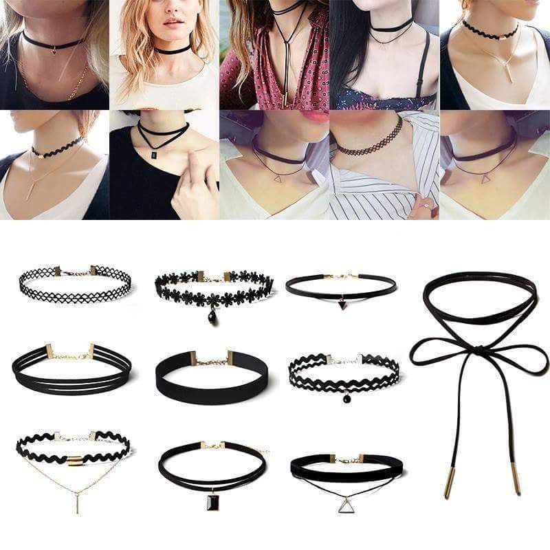 [ Gía siêu rẻ ] SET 10 VÒNG CỔ VANI CHOKER