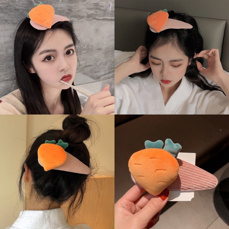 Kẹp tóc hình khủng long/trái cây dễ thương xinh xắn cho nữ