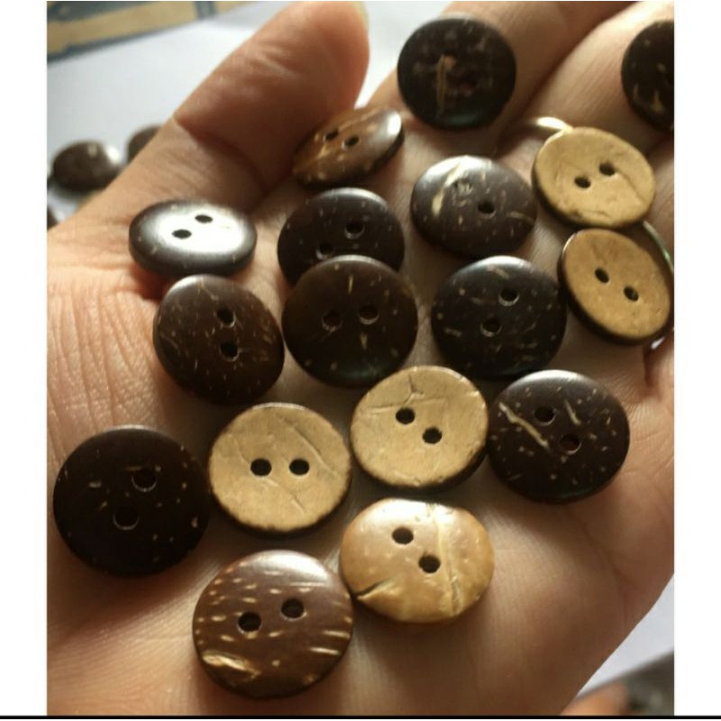 10-50 nút gỗ dừa size 12.5/15/18mm