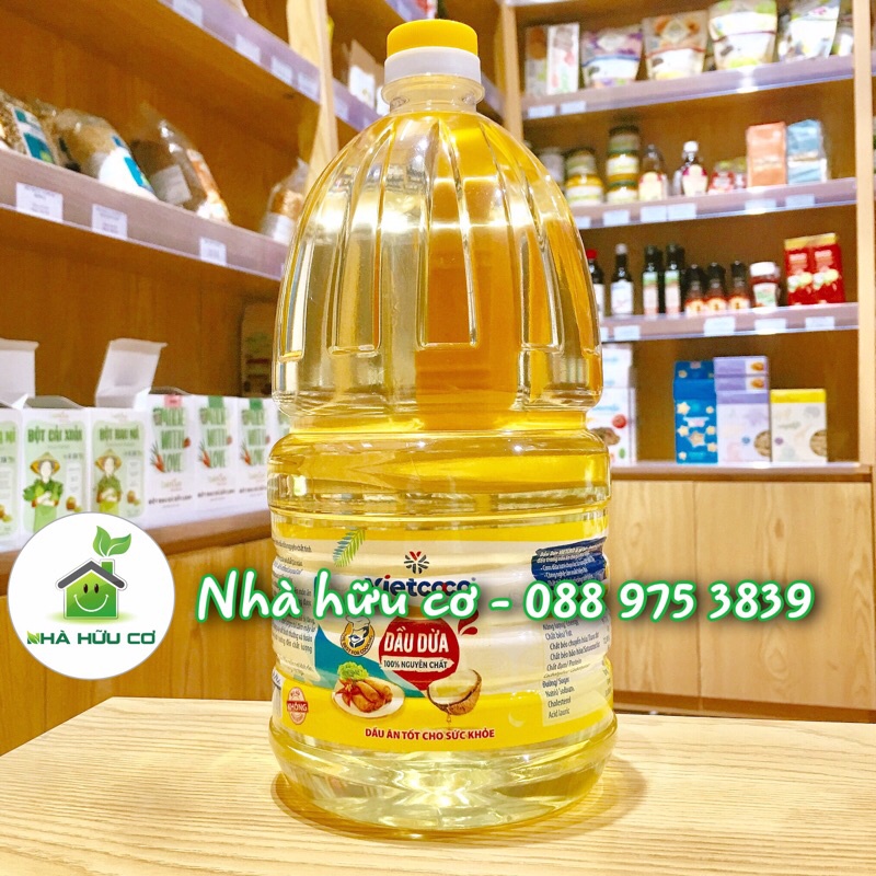 2 lít dầu ăn Vietcoco Dầu dừa Vietcoco Dầu dừa Vietcoco Cooking Oil Nhà Hữu Cơ