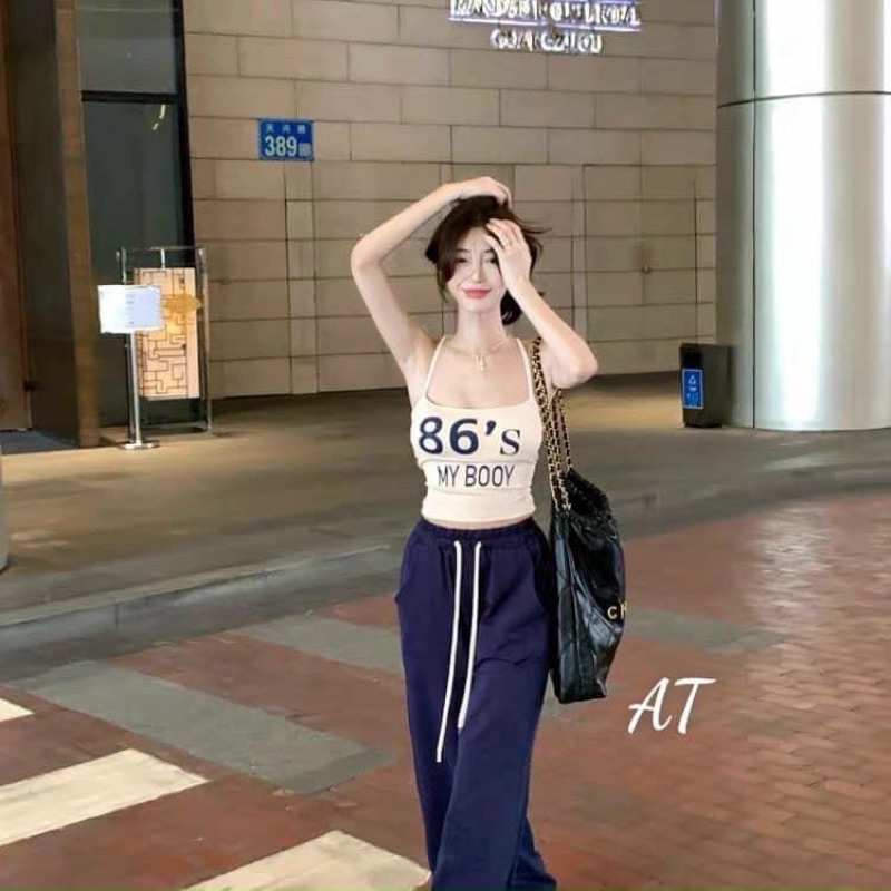 Áo Dây Croptop Cúp Mút Khoét Sau Lưng Móc Khoen kiểu Croptop