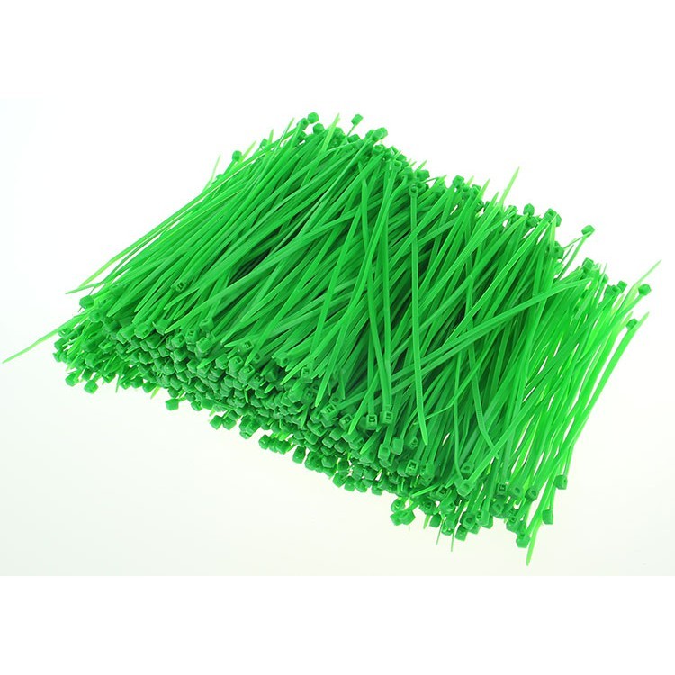 100 dây thít nhựa trang trí thảm cỏ, cây lá giả treo tường