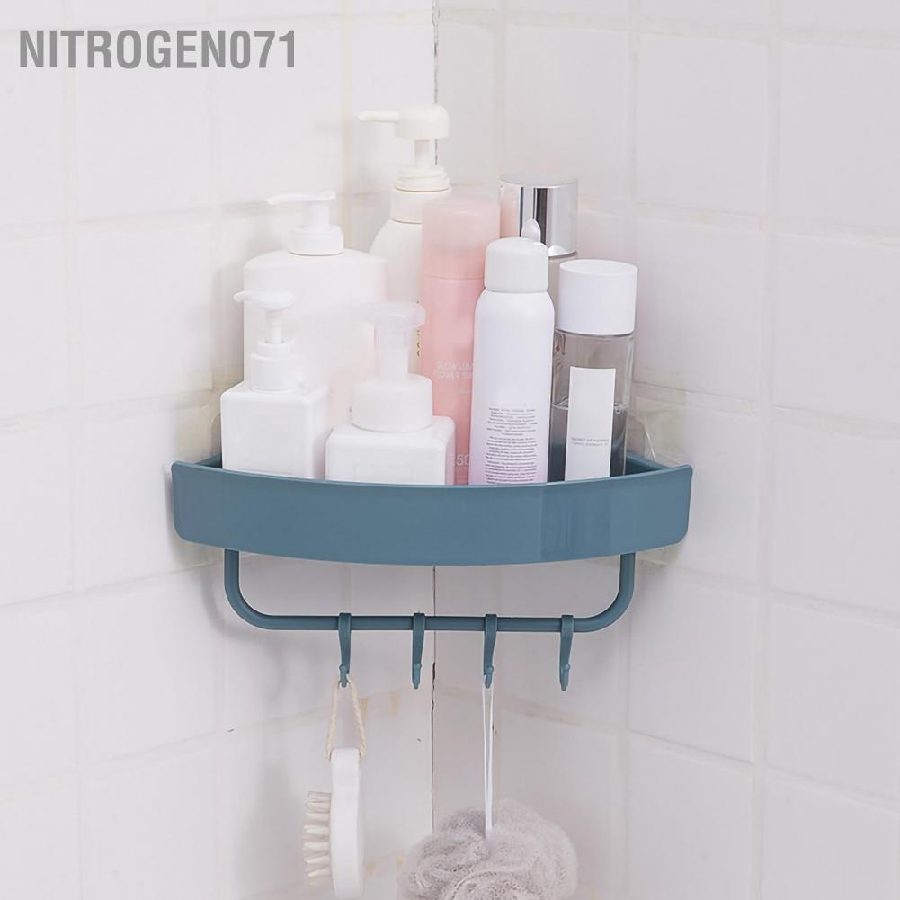 Nitrogen071 Kệ góc nhà tắm giá đựng đồ nhà vệ sinh dán tường siêu chắc nhựa 2 lớp chịu lực