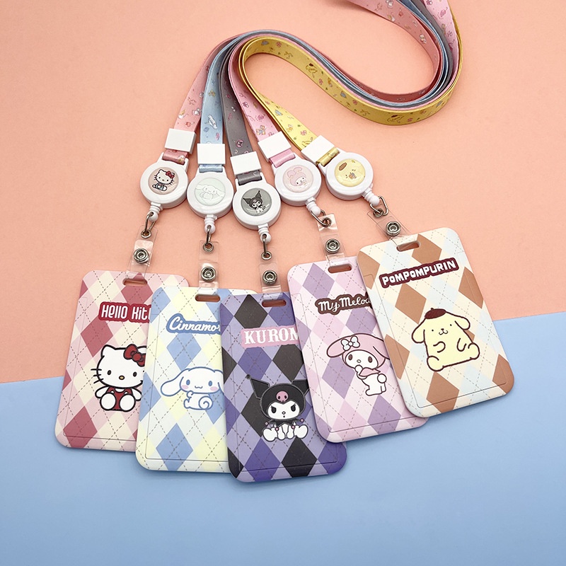 Sanrio Bao Da Đựng Thẻ / Thẻ Xe Buýt / Thẻ Đi Học / Thẻ Nước Tiện Dụng Cho Học Sinh Ốp