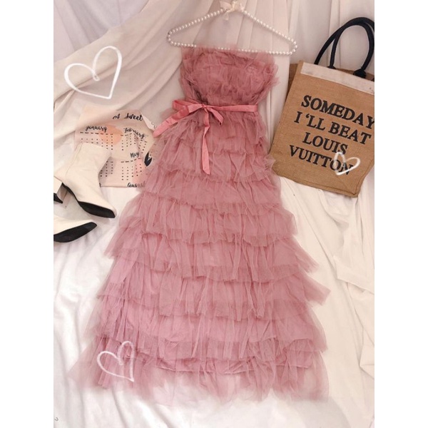 Maxi tầng hồng ruốc