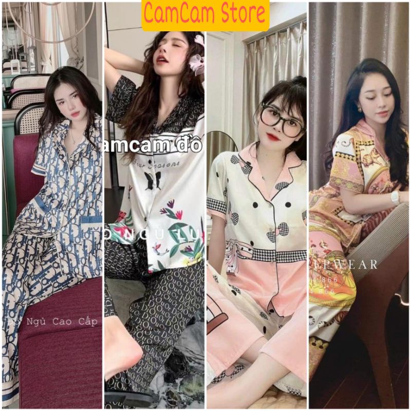 Đồ bộ tay ngắn lụa Latin và xước thiết kế cực xịn