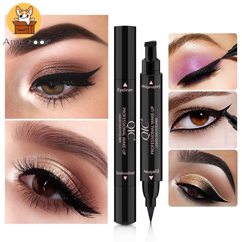 Bút Kẻ Mắt Có Đầu Tem In Hình Đuôi Mắt Trang Điểm Kháng Nước Chống Mồ Hôi Mau Khô Và Không Lem