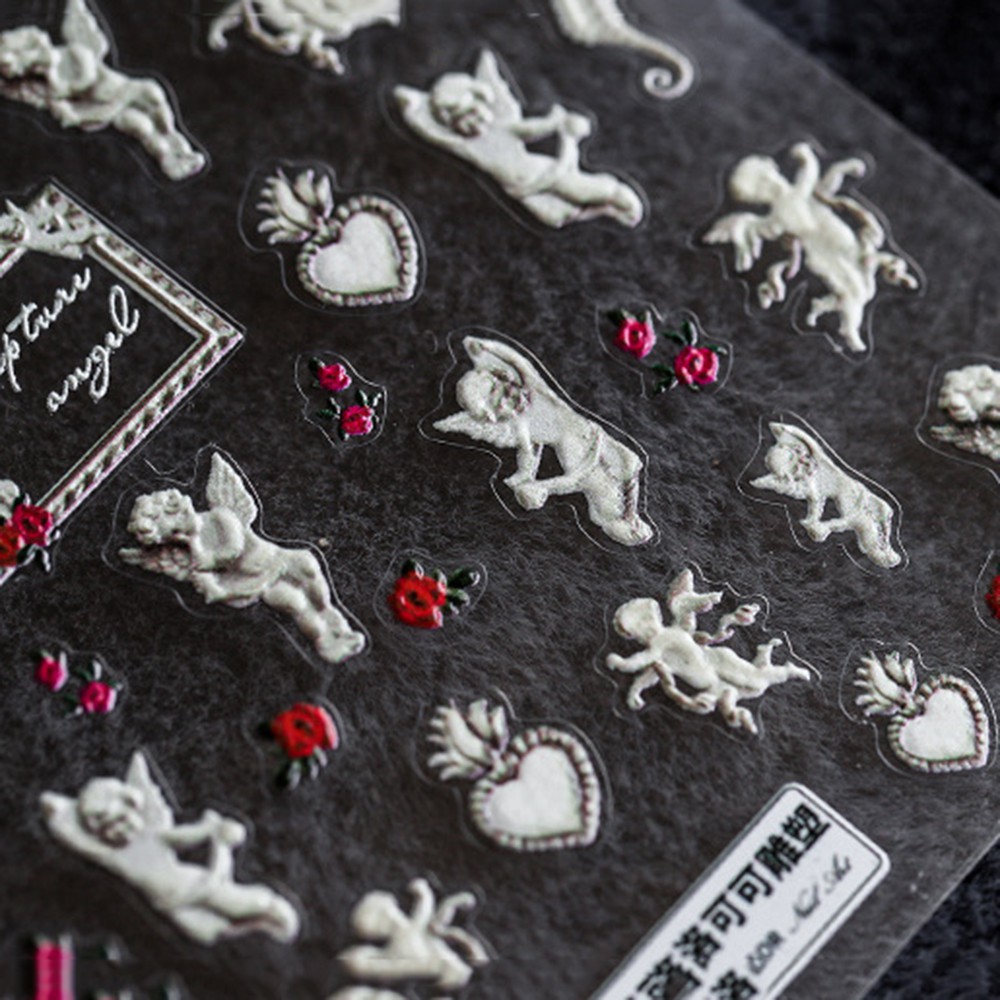 [Hàng mới về] Miếng dán móng tay hình đôi cánh thiên thần 5d siêu mỏng