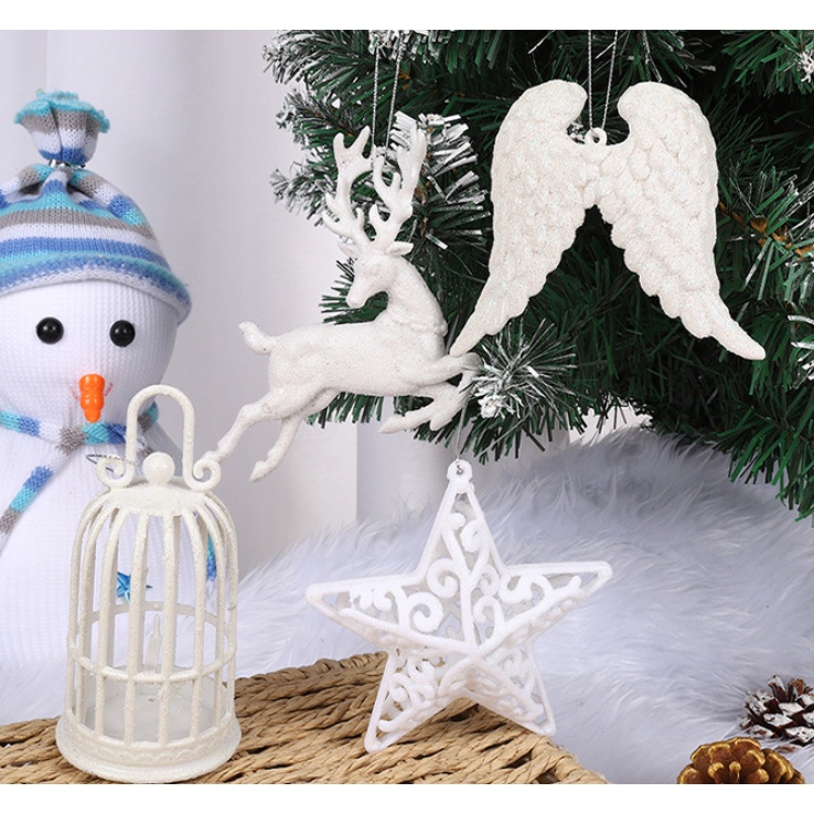Phụ kiện nhũ Tuyết Trắng Treo Trang trí Cây Thông, Trang Trí Noel Giáng Sinh