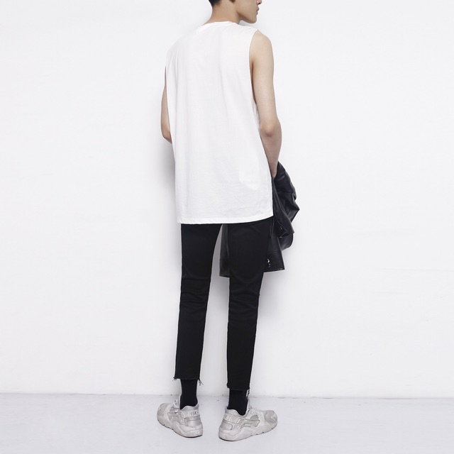 Quần jeans nam form skinny ko lai #A704 , quần jeans rách gối