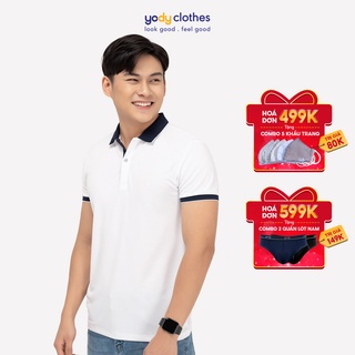 Áo thun polo nam YODY sợi cafe tay ngắn cổ bẻ thoáng mát chuẩn form APM3635