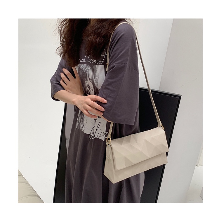 Túi đeo vai JASMIN NOIR dáng vuông chất da PU phong cách đơn giản thời trang dành cho nữ
