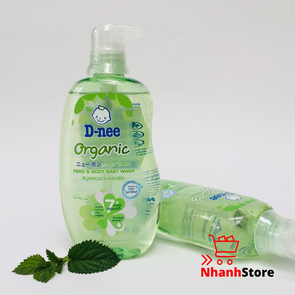 Sữa Tắm Gội Toàn Thân Cho Bé Dnee Organic 380ml - Thái Lan