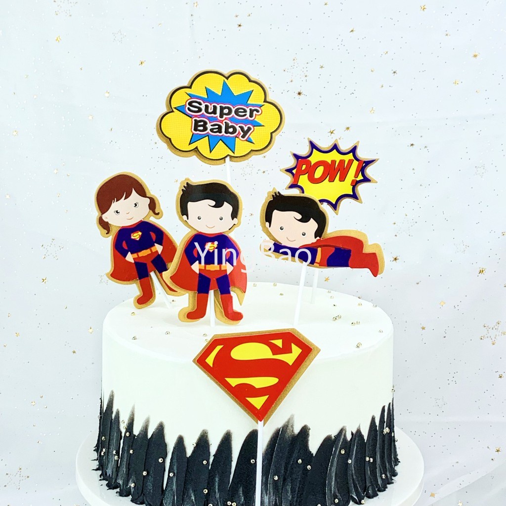 1 Bộ Que Cắm Trang Trí Bánh Kem Chủ Đề Siêu Anh Hùng Avengers Cho Tiệc Sinh Nhật Trẻ Em