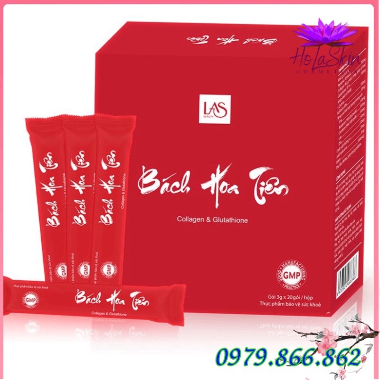 Cốm uống đẹp da Bách Hoa Tiên Las Beauty Cam kết 100% chính hãng
