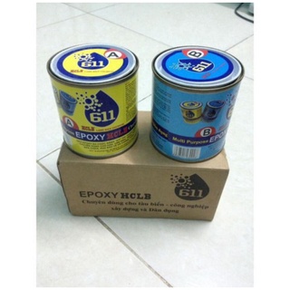 Keo cấy sắt ,keo dán đa năng (dán đá, nhựa, gỗ, kim loại...) epoxy AB 611 dùng cho tàu biển, công nghiệp,