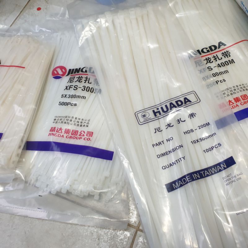 Dây Thít Nhựa Đen - Trắng Các cỡ