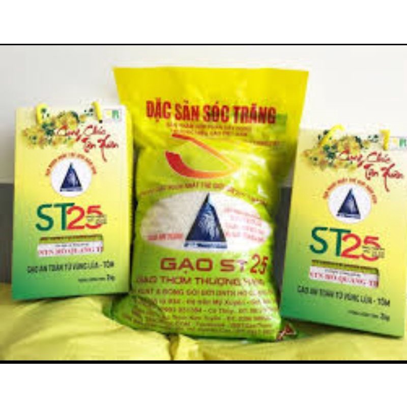 Gạo ST25 Đặc Sản Sóc Trăng - Túi 5kg ông Cua. DNTN Hồ Quang Trí