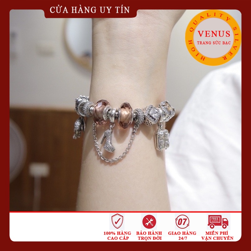 Vòng charm mệnh Thổ- Trang sức bạc Venus