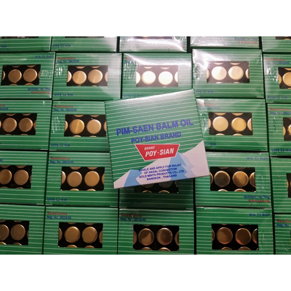 Combo 12 chai dầu lăn Núi Poy Sian Thái Lan / Combo 12boxes Poy Sian Thailand Oil