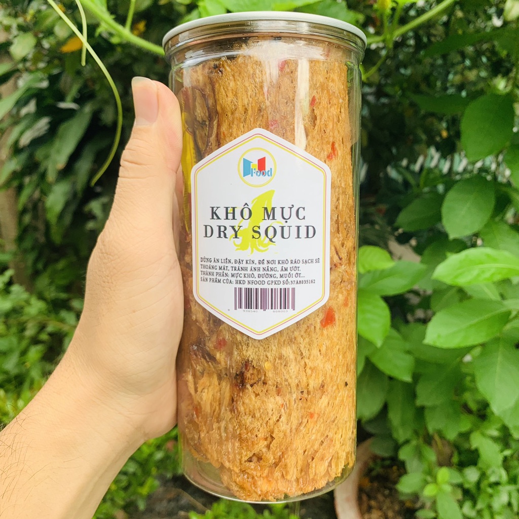 Mực Tẩm Gia Vị Lon 300gram - MỰC CÁN TẨM VỊ