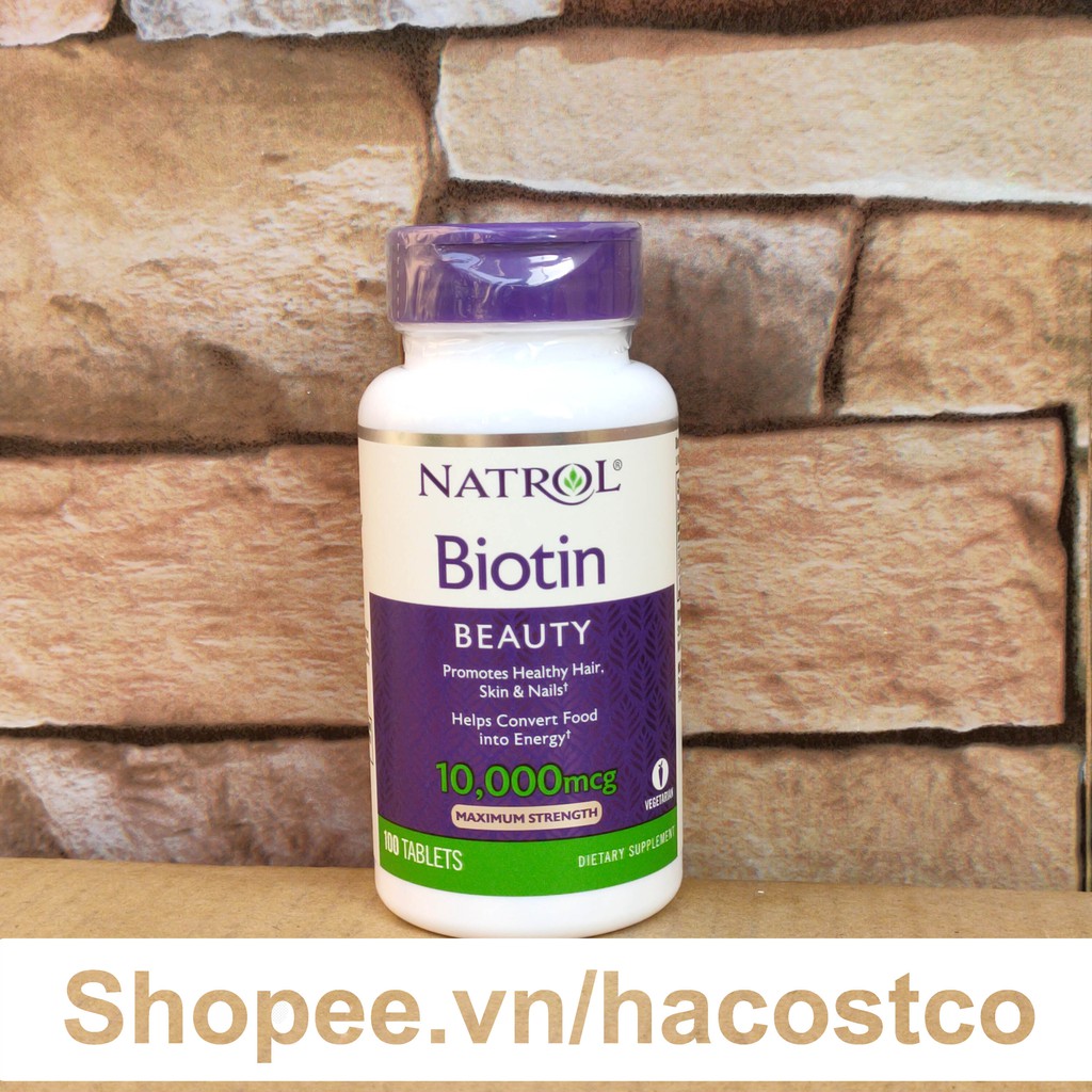 DATE XƯỚC - Biotin 10000 Mcg 100 Viên Của Mỹ - Biotin 10.000 mcg | Thế Giới Skin Care