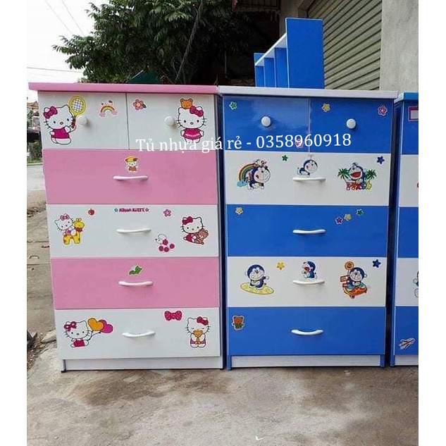 Tủ Nhựa Cho Bé - Tủ Đài Loan Trẻ Em 5 Ngăn Kéo FREESHIP