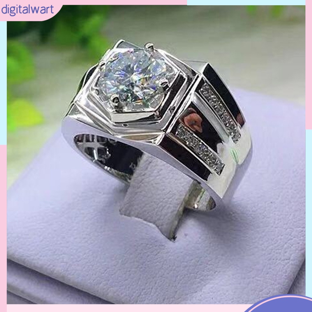 Nhẫn hợp kim đính đá kiểu dáng thời trang sang trọng dành cho nam