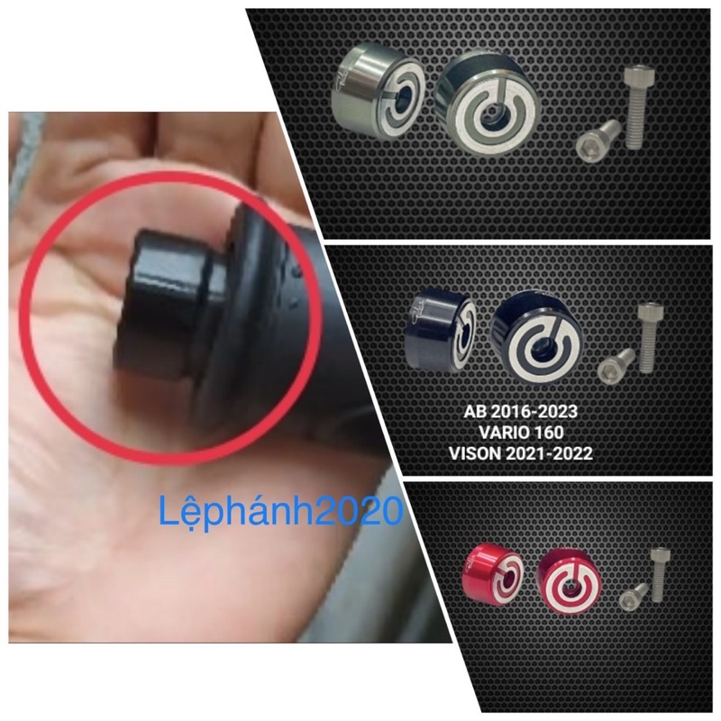 Gù Tay Lái AirBlade 2016-2023&amp; VISION 2021-2022&amp; VARIO 160 Nhôm CNC Kiểu Mới