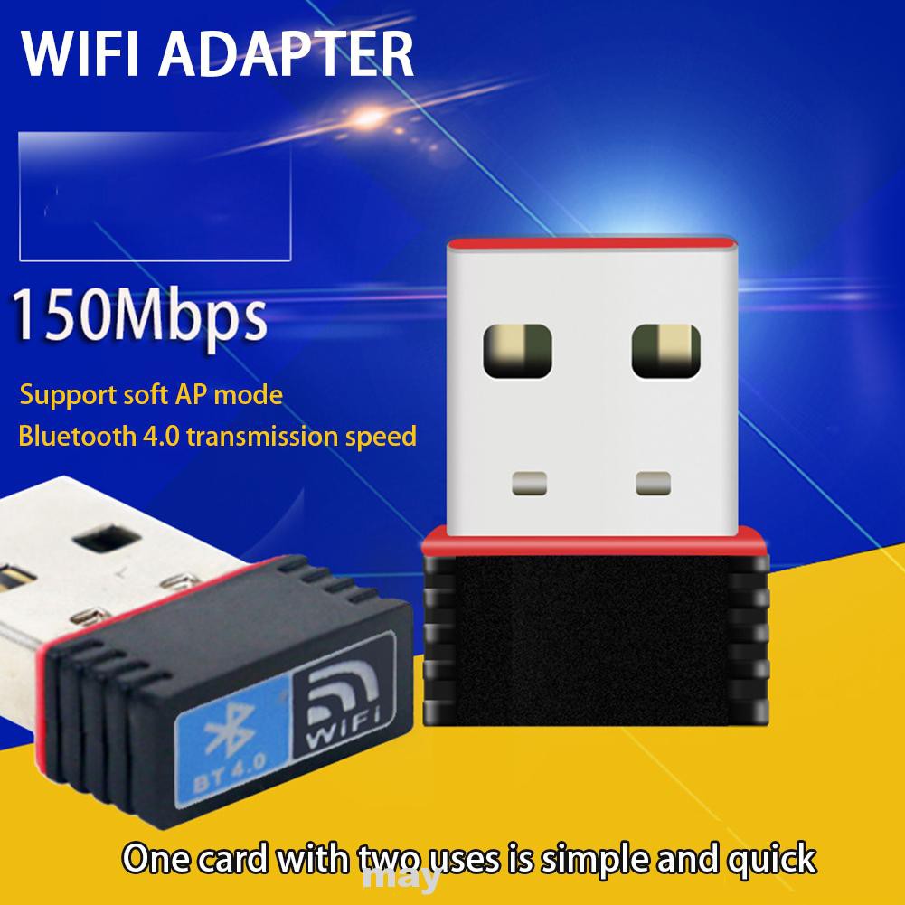 Bộ Chuyển Đổi Usb Wifi Không Dây 2 Trong 1 Bluetooth 4.0 Cho Pc Laptop