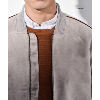 Áo khoác da lộn Bomber 3 màu AK012
