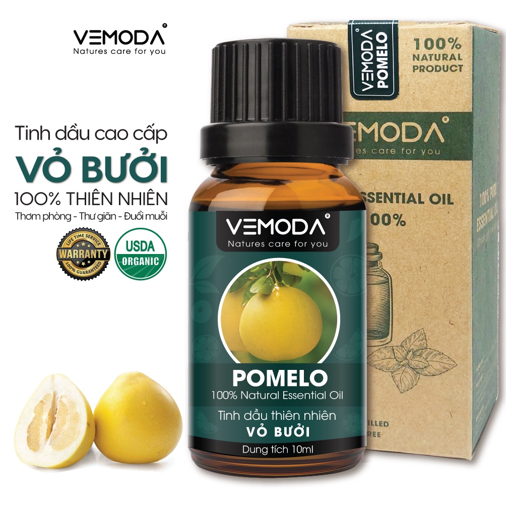 Tinh dầu Vỏ bưởi MG cao cấp Vemoda 10ML giúp kháng khuẩn, chống trầm cảm, hỗ trợ giảm cân, chăm sóc da tóc, khử mùi