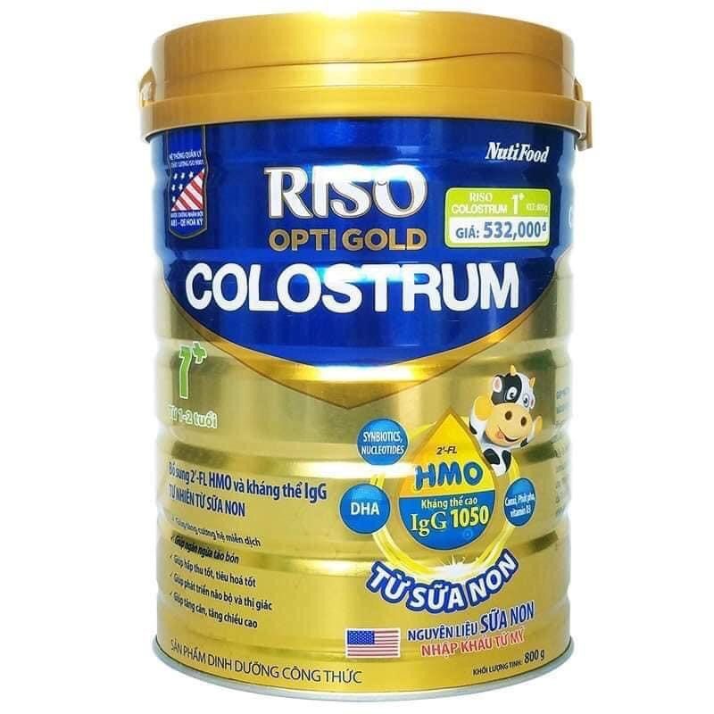 Sữa bột RISO OptiGold Colostrum 1+ lon 800g ( 1-2 tuổi)