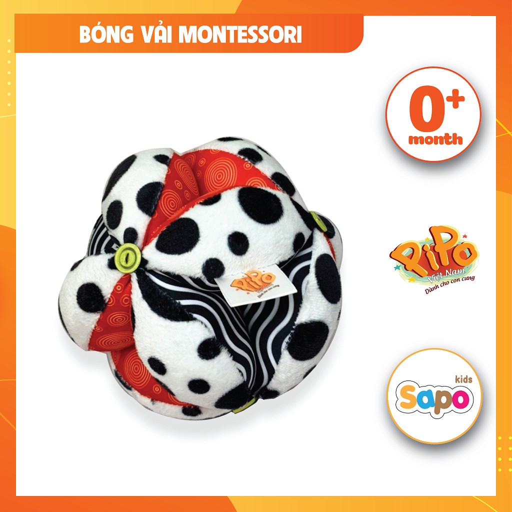 Bóng Vải Montessori PiPo, Bóng Vải Cho Bé Kích Thích Giác Quan Cho Bé